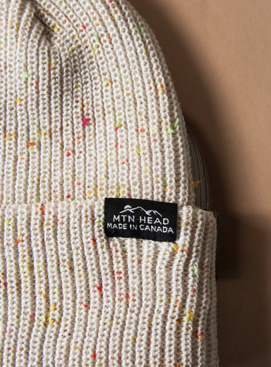 Muttonhead Trail Beanie - Muted Grey Rainbow Speckle