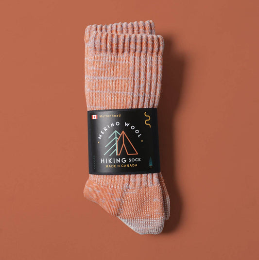 Muttonhead Merino Mountain Hiking Socks - Orange/Sky