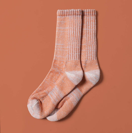 Muttonhead Merino Mountain Hiking Socks - Orange/Sky