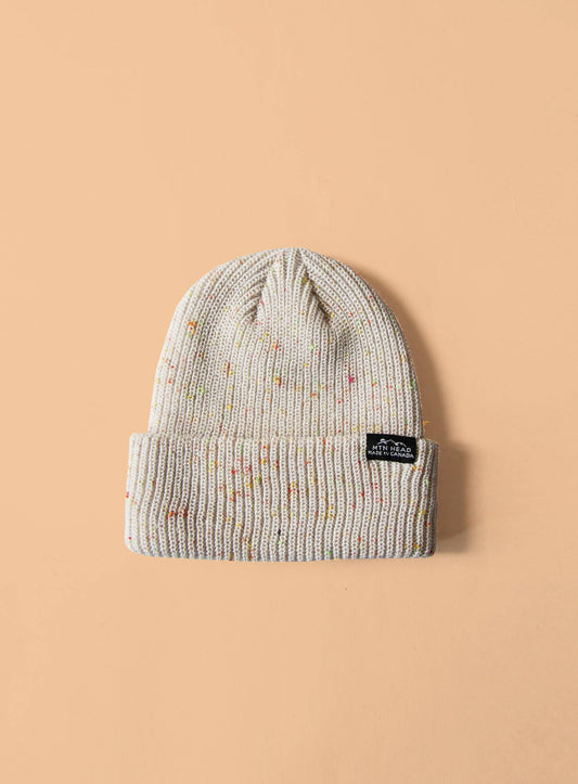 Muttonhead Trail Beanie - Muted Grey Rainbow Speckle