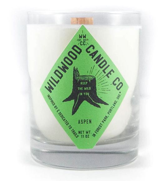 Wildwood Candle Co. Aspen Scent- cut grass, pine, soil